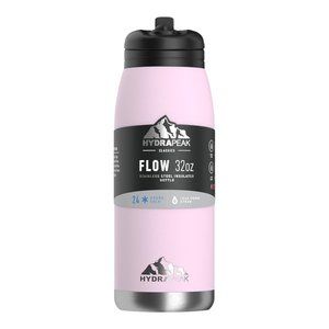 Hydrapeak Flow 32oz, Water Bottle with Straw Lid, thermos,  (Blush)